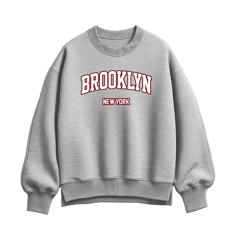 Brooklyn Ny Womens Crew Neck Long Sleeve Sweatshirt