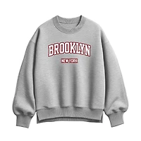 Brooklyn Ny Womens Crew Neck Long Sleeve Sweatshirt