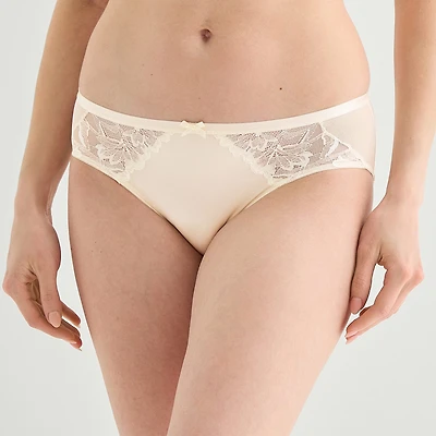 Ambrielle Tulip Lace Shine Hipster Panty