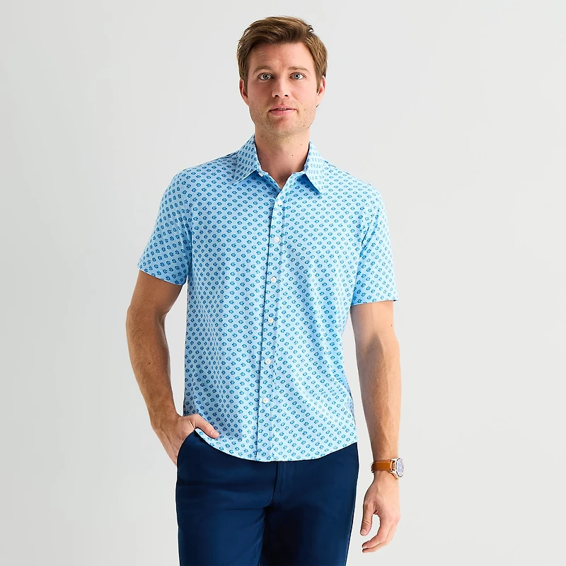 St. John's Bay Mens Short Sleeve Classic Fit Button-Down Shirt