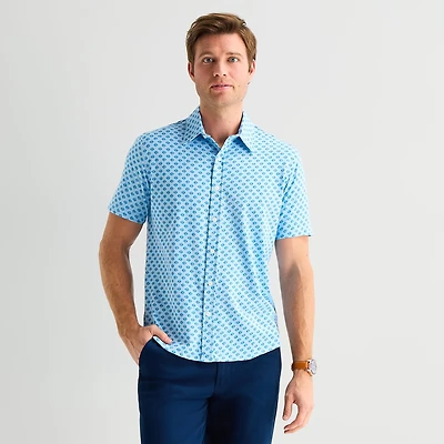 St. John's Bay Mens Short Sleeve Classic Fit Button-Down Shirt