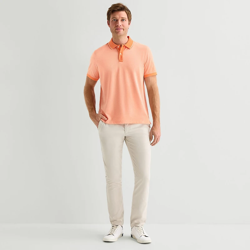St. John's Bay Essential Oxford Mens Classic Fit Short Sleeve Polo Shirt