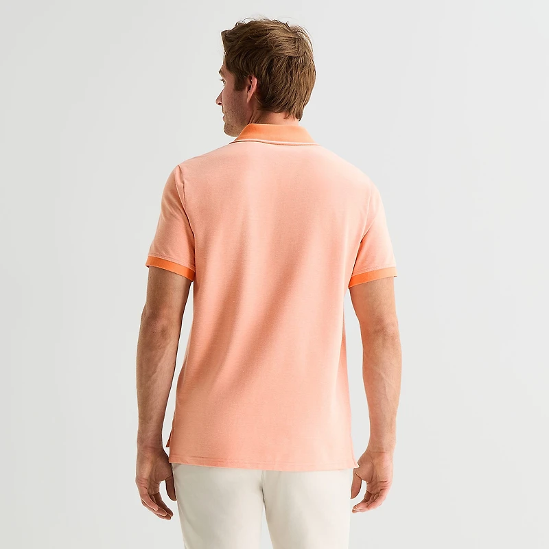 St. John's Bay Essential Oxford Mens Slim Fit Short Sleeve Polo Shirt