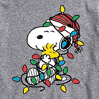 Mens Crew Neck Short Sleeve Regular Fit Snoopy Big and Tall Graphic T-Shirt
