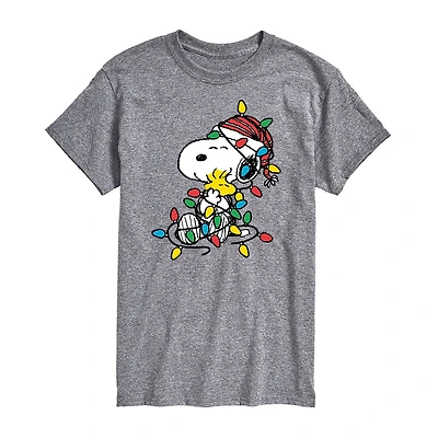 Mens Crew Neck Short Sleeve Regular Fit Snoopy Big and Tall Graphic T-Shirt