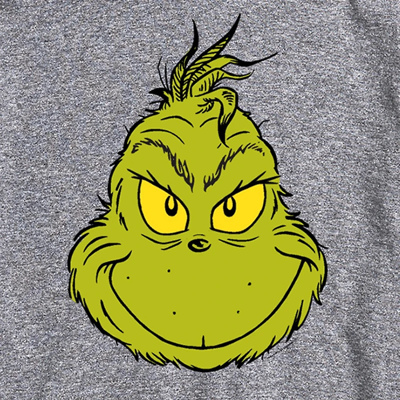 Mens Crew Neck Short Sleeve Regular Fit Grinch Big and Tall Graphic T-Shirt