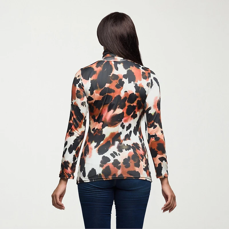 24seven Comfort Apparel Womens Long Sleeve Turtleneck
