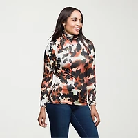 24seven Comfort Apparel Womens Long Sleeve Turtleneck