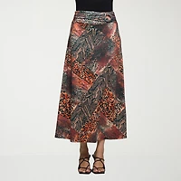 24seven Comfort Apparel Womens Mid Rise Stretch Fabric Pencil Skirt