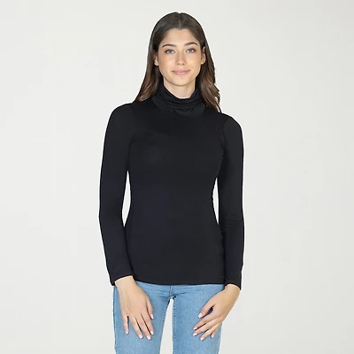 24seven Comfort Apparel Womens Long Sleeve Turtleneck