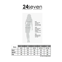 24seven Comfort Apparel Womens Round Neck Long Sleeve Tunic Top