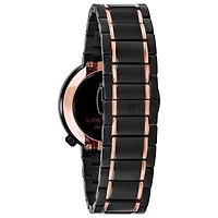 Bulova Latin Grammy Womens Black Stainless Steel Bracelet Watch 98l240