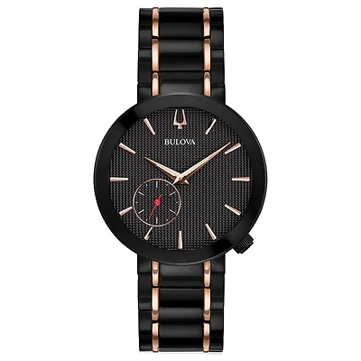 Bulova Latin Grammy Womens Black Stainless Steel Bracelet Watch 98l240