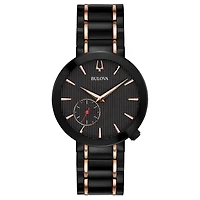 Bulova Latin Grammy Womens Black Stainless Steel Bracelet Watch 98l240