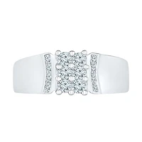 Womens 2MM / CT. T.W. Natural White Diamond 10K Gold Cluster Band