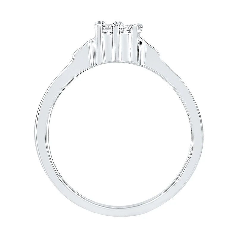 Womens 2MM / CT. T.W. Natural White Diamond 10K Gold Cluster Band