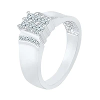 Womens 2MM / CT. T.W. Natural White Diamond 10K Gold Cluster Band
