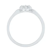 Womens / CT. T.W. Natural White Diamond 10K Gold Flower Cluster Cocktail Ring