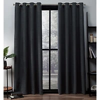 Exclusive Home Curtains Oxford Grommet Top Energy Saving Blackout Set of 2 Curtain Panel