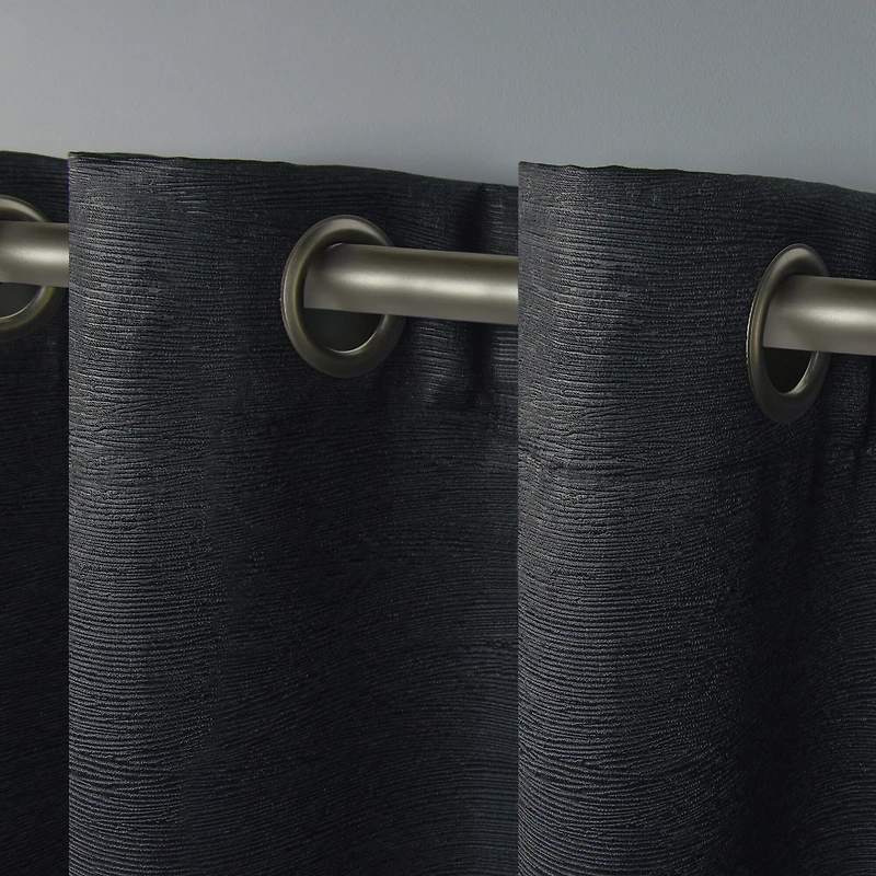Exclusive Home Curtains Oxford Grommet Top Energy Saving Blackout Set of 2 Curtain Panel