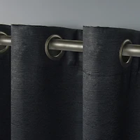 Exclusive Home Curtains Oxford Grommet Top Energy Saving Blackout Set of 2 Curtain Panel