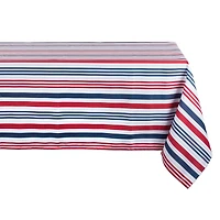 Design Imports Patriotic Stripe Outdoor Tablecloth