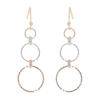 Bijoux Bar Delicates Tri Tone Womens Drop Earrings