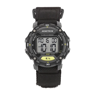 Armitron Pro Sport Mens Chronograph Black Strap Watch 40/8291blk