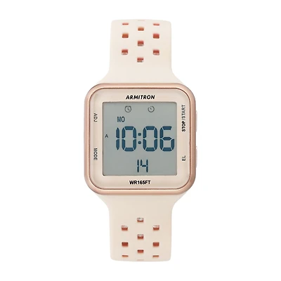 Armitron Pro Sport Womens Chronograph Multi-Function Digital Rose Goldtone Strap Watch 40/8417pbh