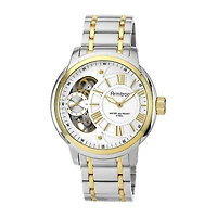 Armitron® Mens Two-Tone Skeleton Dial Hybrid Bracelet Watch