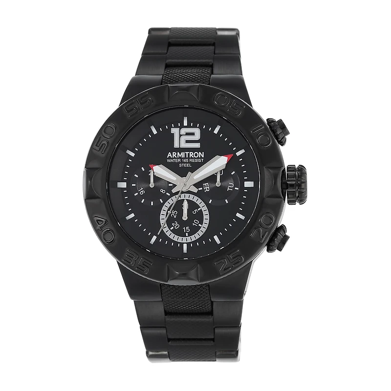 Armitron® Mens Black Titanium Bracelet Watch