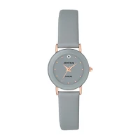 Armitron Womens Gray Leather Strap Watch 75/2447gyrggy