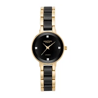 Armitron Womens Gold Tone Bracelet Watch 75/5532bkgp