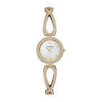 Armitron Womens Crystal Accent Gold Tone Bracelet Watch 75/5536mpgp