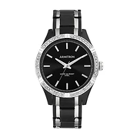 Armitron Unisex Adult Crystal Accent Two Tone Stainless Steel Bracelet Watch 20/5317bktb