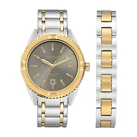 Armitron Mens Two Tone Stainless Steel Bracelet Watch 20/5341gyttst