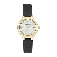 Armitron Womens Black Leather Strap Watch 75/5633wtgpbk