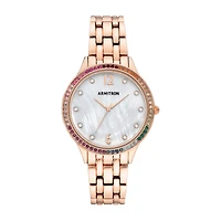 Armitron Womens Crystal Accent Rose Goldtone Bracelet Watch 75/5644mprg