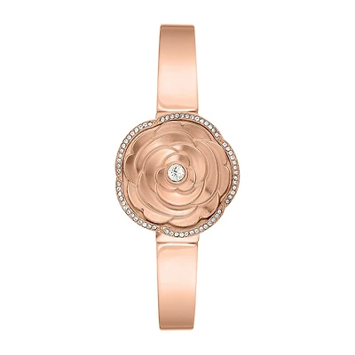 Armitron Womens Crystal Accent Rose Goldtone Bangle Watch-75/5682mprg