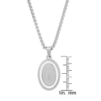Steeltime Mens Stainless Steel Inch Pendant Necklace