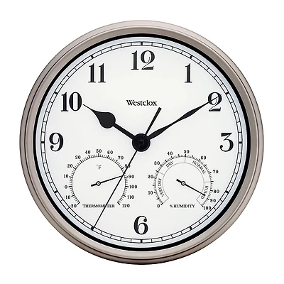 Westclox 12" Indoor And Outdoor Wall Clock