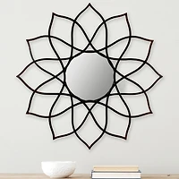 Safavieh Flower Power Bronze Wall Mount Sunburst Wall Mirror