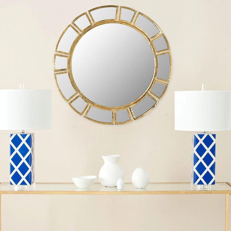 Safavieh Deco Antique Gold Wall Mount Sunburst Wall Mirror