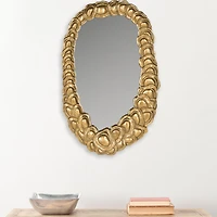 Safavieh Garland Antique Gold Wall Mount Oval Wall Mirror
