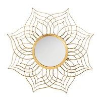 Safavieh Charlton Gold Foil Wall Mount Sunburst Wall Mirror