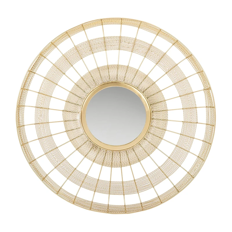 Safavieh Acton Brass Wall Mount Round Wall Mirror