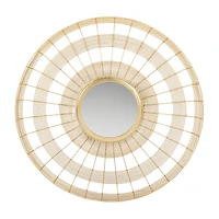 Safavieh Acton Brass Wall Mount Round Wall Mirror