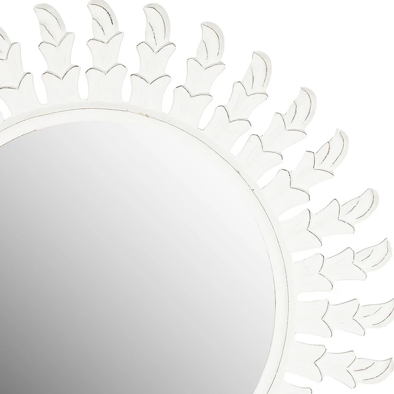 Safavieh Inca White Sun Wall Mount Sunburst Wall Mirror