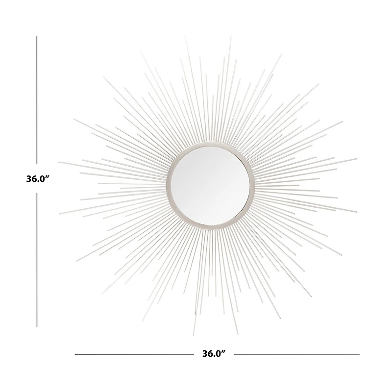 Safavieh Madilyn Champagne Wall Mount Sunburst Wall Mirror