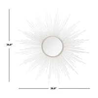 Safavieh Madilyn Champagne Wall Mount Sunburst Wall Mirror